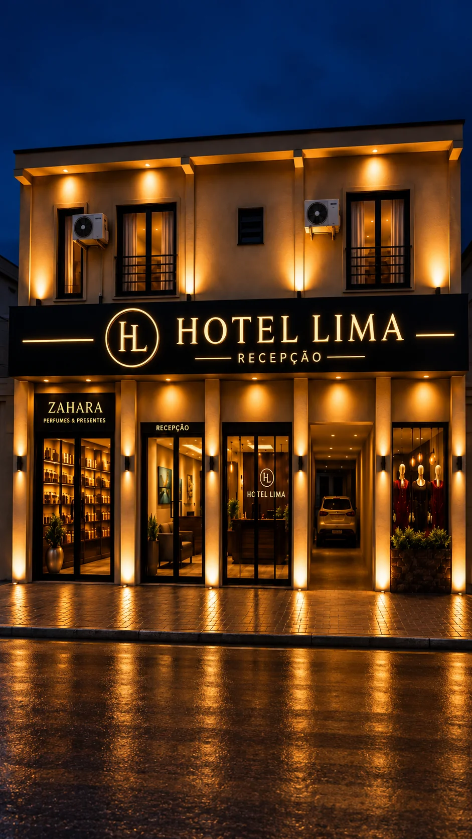 Fachada do Hotel Lima